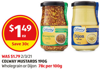ALDI Colway Mustards 190g offer