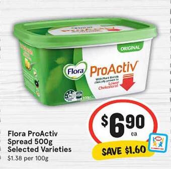 IGA Flora Proactiv Spread 500g offer