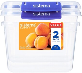 BIG W Sistema Klip It Plus Rectangle Container 1.49L 2 Pack offer