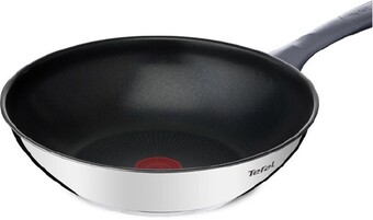 BIG W Tefal Daily Cook Induction Non-Stick Stainless Steel Wok 28cm + Lid offer