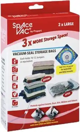 BIG W SpaceVac 2-Pack Vacuum Seal Storage Bags Large offer