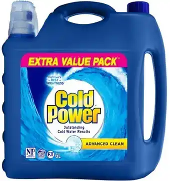 BIG W Cold Power Advanced Liquid Laundry Detergent 6-Litre offer