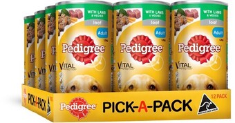 Pedigree 12-Pack Dog Food Can Varieties 1.2kg