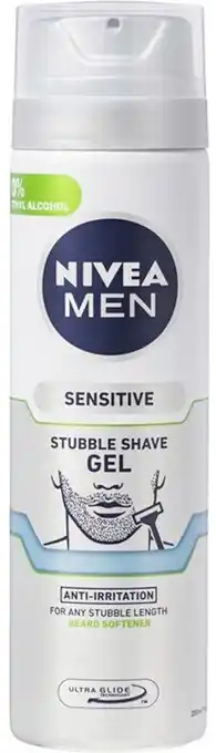 BIG W Nivea Men Sensitive Stubble Shave Gel 200mL offer