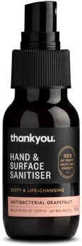 Thankyou Antibacterial Grapefruit Hand & Surface Sanitiser Spray 50mL
