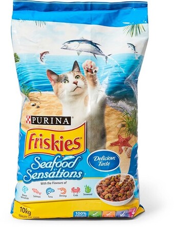 Friskies Seafood Sensations Dry Cat Food 10kg