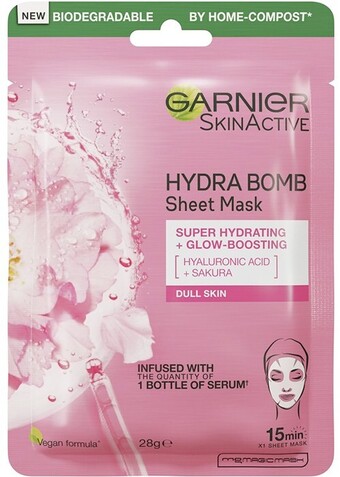 BIG W Garnier Hydra Bomb Hyaluronic Acid + Sakura Sheet Mask offer