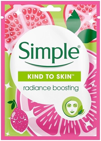 BIG W Simple Kind To Skin Radiance Boosting Sheet Mask 1 Pack 25mL offer