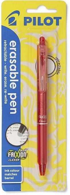 BIG W Pilot Frixion Ball Erasable Clicker Pen - Red offer