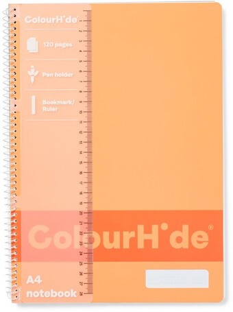 BIG W Colourhide 120-Page A4 Notebook - Peach offer