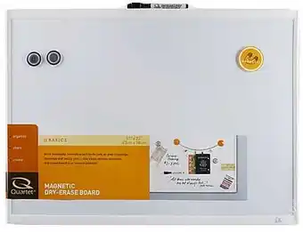 BIG W Quartet 430mm x 580mm Magnetic Whiteboard Kit offer