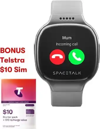 BIG W Spacetalk Kids Smartwatch Grey Bundle* offer