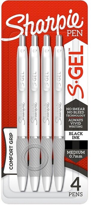 BIG W Sharpie S-Gel Retractable Gel Pen 0.7mm 4 Pack - White offer