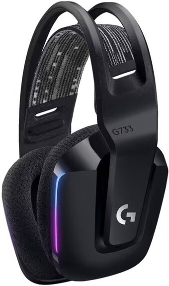 Officeworks Logitech Lightspeed™ Wireless Gaming Headsets G733 - Black offer