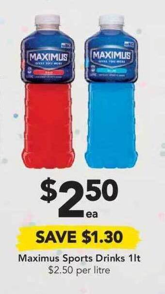 Drakes Maximus Sports Drinks offer