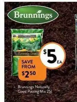 Brunnings Naturally Good Potting Mix 25L
