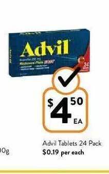 Foodworks Advil Tablets 24 Pack offer