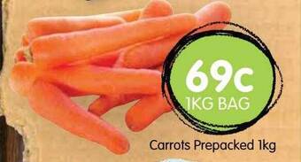 Spudshed Carrots Prepacked 1kg offer