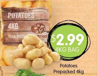 Spudshed Potatoes Prepacked 4kg offer
