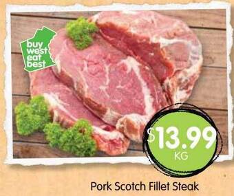 Spudshed Pork Scotch Fillet Steak offer