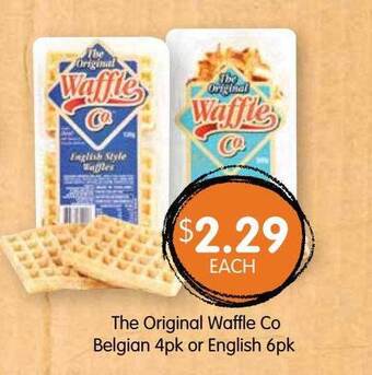 Spudshed The Original Waffle Co Belgian 4pk Or English 6pk offer
