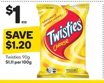 Woolworths Twisties 90 G offer