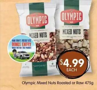 Olympic Mixed Nuts Roasted Or Raw 475g