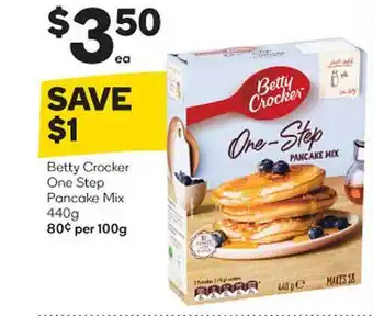 Woolworths Betty Crocker One Step Pancake Mix 440 G offer