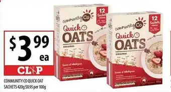 Community Co Quick Oat Sachets 420g