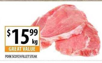 Supabarn Pork Scotch Fillet Steak offer