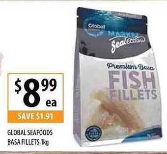 Supabarn Global Seafoods Basa Fillets 1kg offer