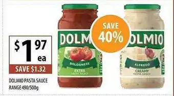 Supabarn Dolmio Pasta Sauce Range 490-500g offer