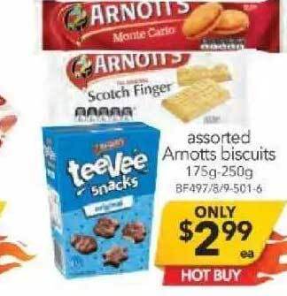 Cheap as Chips Arnotts Biscuits offer