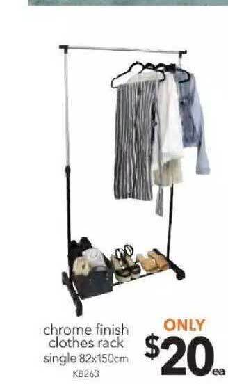 Cheap as Chips Chrome Finish Clothes Rack offer
