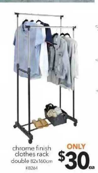 Cheap as Chips Chrome Finish Clothes Rack offer