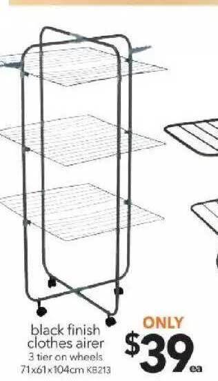 Cheap as Chips Black Finish Clothes Airer offer