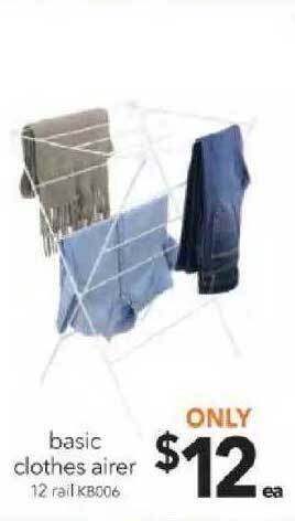Cheap as Chips Basic Clothes Airer offer