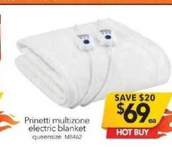 Cheap as Chips Prinetti Multizone Electric Blanket offer