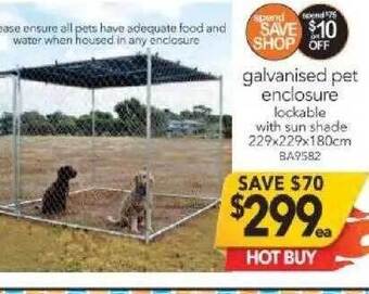Cheap as Chips Galvanised Pet Enclosure offer