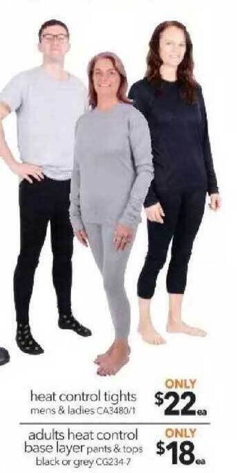 Cheap as Chips Heat Control Tights, Adults Heat Control Base Layer offer