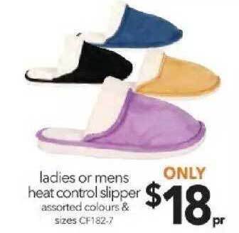 Cheap as Chips Ladies Or Mens Heat Control Slipper offer