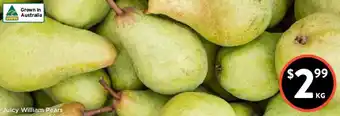 Foodworks Juicy Williams Pears offer