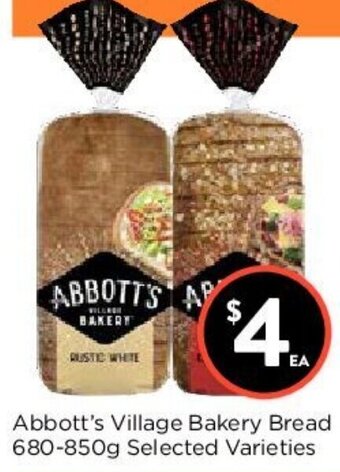 Foodworks Abbott's Village Bakery Bread offer
