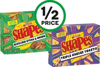 Woolworths Arnottu2019s Shapes 160-190g offer