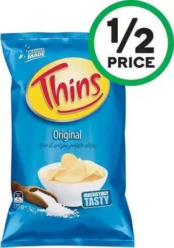 Woolworths Thins or French Fries Chips 175g offer
