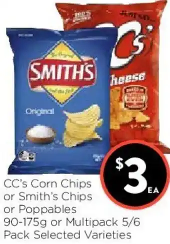 Foodworks cc's Corn Chips or Smith's Chips or Poppables offer