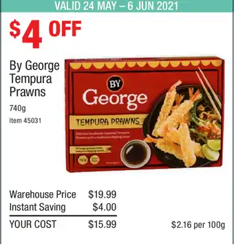 By George Tempura Prawns 740g