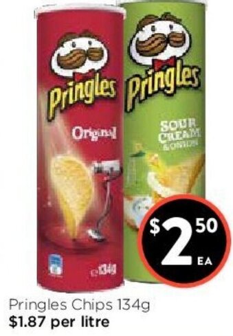 Foodworks Pringles Chips 134g offer