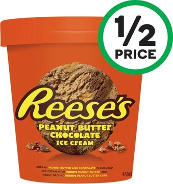 Woolworths Reeseu2019s or Hersheyu2019s Tubs 473ml, Hersheyu2019s Sticks 360ml Pk 4 or Reeseu2019s Cones 472ml Pk 4 offer