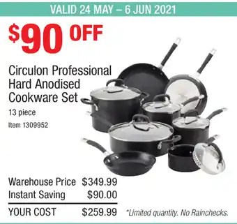 Circulon Professional Hard Anodised Cookware Set 13 piece